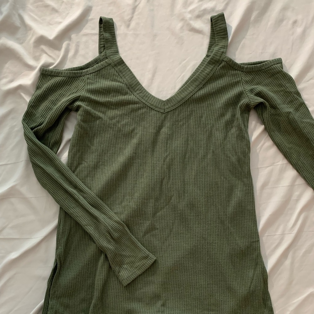 Hollister Shoulder Cutout Ribbed Top